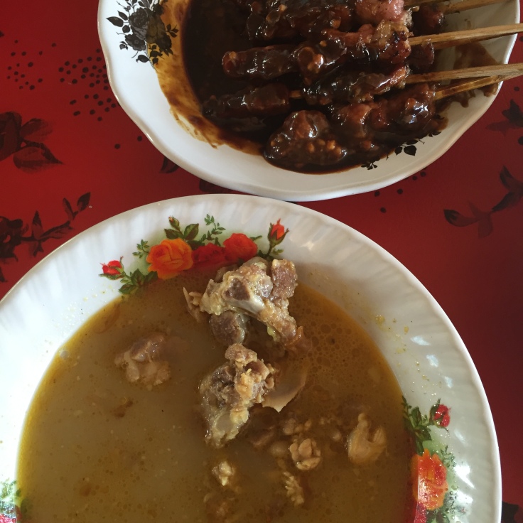 Satay Kambing(goat) with spicy soup